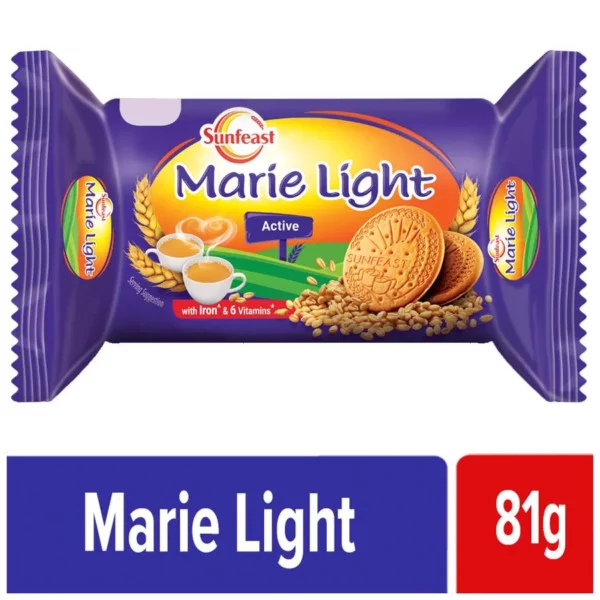 Sunfeast Marie Light Biscuits - Active, 81 g Pouch
