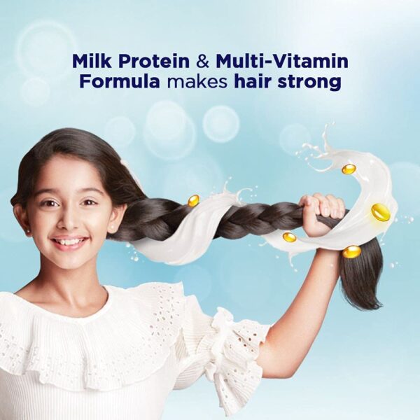 Clinic Plus Strong & Long Shampoo 355 ml, With Milk Proteins & Multivitamins for Healthy and Long Hair - Strengthening Shampoo for Hair Growth - Image 3