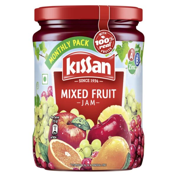 Kissan Mixed Fruit Jam, With Fruit Ingredients, 500 g