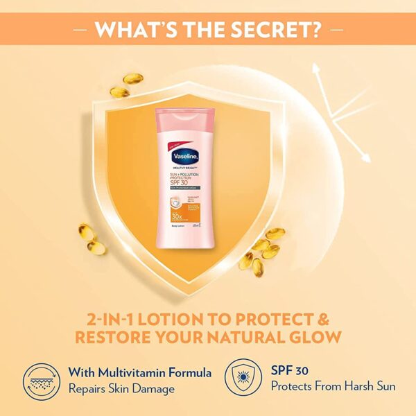 Vaseline Sun + Pollution Protection SPF 30 Body Lotion, Upto 30X Sun Protection, 200 ml - Image 4