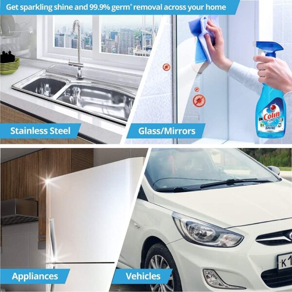 Colin Glass and Surface Cleaner Liquid Spray, Regular - 500 ml | India's # 1 Glass Cleaner - Image 3