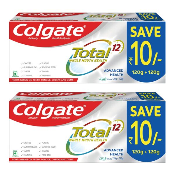 Colgate Total Advanced Health Antibacterial Toothpaste, Saver Pack of 1 x 65g, Toothpaste for 12 Hour Antibacterial Protection