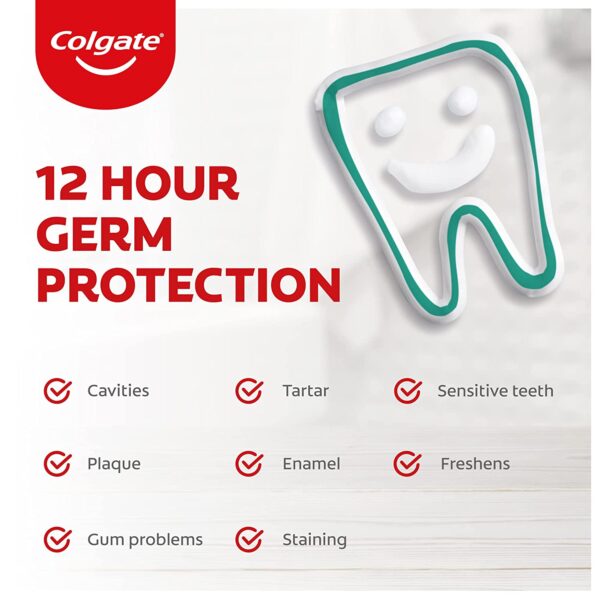 Colgate Total Advanced Health Antibacterial Toothpaste, Saver Pack of 1 x 65g, Toothpaste for 12 Hour Antibacterial Protection - Image 2
