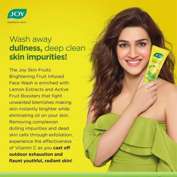 Joy Skin Fruits Lemon Brightening Face Wash, Oil Clear and Fruit Infused With Lemon extracts & Active Fruit Boosters, Lemon Face Wash For Oily Skin | Brightens Skin to Reveal Natural Glow - 50 ml - Image 4