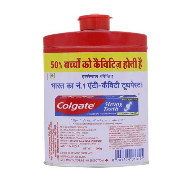 Colgate Toothpowder - 200g (Calcium and Minerals) - Image 2