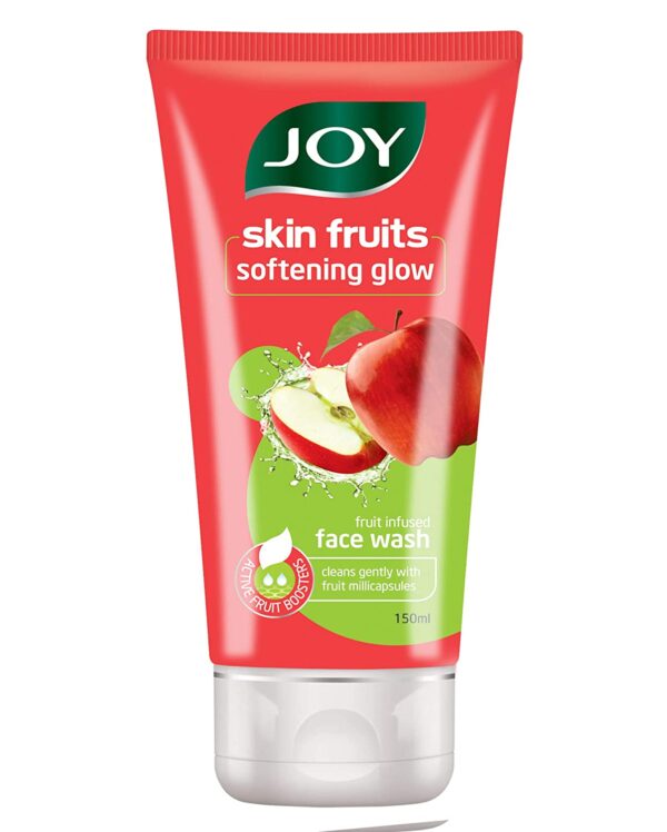 Joy Skin Fruits Softening Glow Face Wash| With Apple extracts & Active Fruit Boosters| Nourishes and Moisturises deeply | Apple Face Wash For Normal to Dry Skin 50 ml
