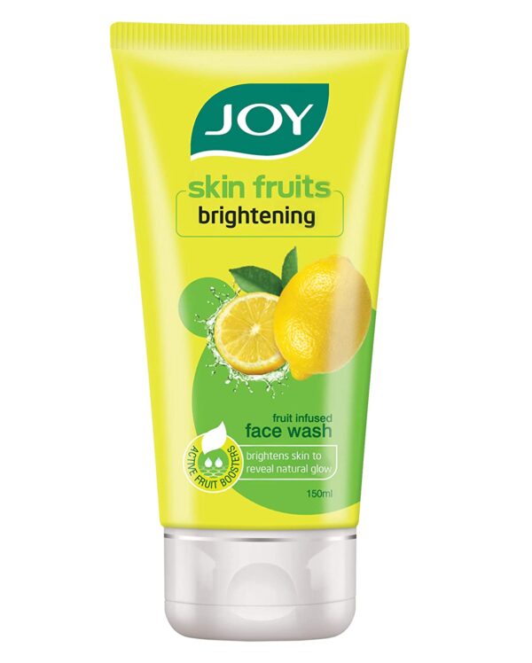 Joy Skin Fruits Lemon Brightening Face Wash, Oil Clear and Fruit Infused With Lemon extracts & Active Fruit Boosters, Lemon Face Wash For Oily Skin | Brightens Skin to Reveal Natural Glow - 50 ml