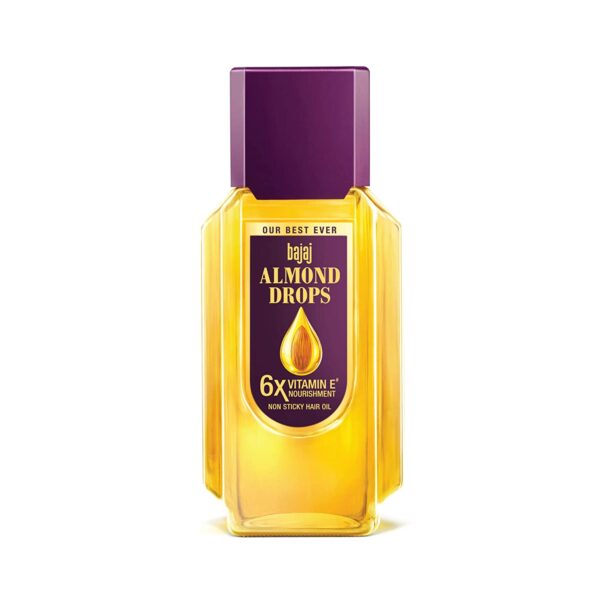 Bajaj Almond Drops Hair Oil, enriched with 6X Vitamin E, 200ml / 190 ml